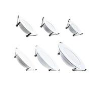 Générique 1-10 pièces encastré Led Downlight 5W 9W 12W 15W 18W 3000K 6000K panneau rond DC12V 24V AC110V 220V(8 pcs,15W_DC24V - COLD WHITE)