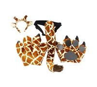Générique 1/2 / 4 Ensemble d ' accessoires de déguisement d ' animaux Panda/girafe/dinosaure/ours avec oreilles, bandeau, gants de patte de, kit d ' accessoires pour et adultes, costumes de girafe