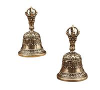 Générique 1/2 Morceau de Cloche en Laiton, Cloche conquérante de démons, Cloche de Pilon conquérante de démons, Cloche de Sutra du cœur, Pendentif de Cloche en cuivre(2pcs)