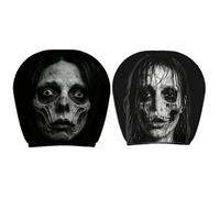 Générique 1-2 Pcs Ghost Face Car Headrest Cover Scary Elastic Seat Headrest Protector | Halloween Car Decor Interior Decoration