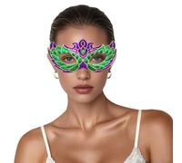 Générique 1/2 Pcsmasque Deguisement Adulte Brillant Masques Masque Venise Noir Homme Chat Cosplay Rétro Mascarade Vénitienne Bal Masqué Carnaval Venitien Fête Costumée Halloween(Violet)