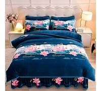 Générique 1~2 Personne Lits Housses De Couettes Housse De Couette en Peluche Douce Housse De Courtepointe DéCorative, LéGèRe Respirable, Fermeture éClair, pour Automne Hiver(180x220cm,Blue 2)