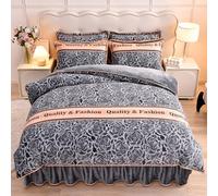 Générique 1~2 Personne Lits Housses De Couettes Housse De Couette en Peluche Douce Housse De Courtepointe DéCorative, LéGèRe Respirable, Fermeture éClair, pour Automne Hiver(180x200cm,G)