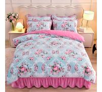 Générique 1~2 Personne Lits Housses De Couettes Housse De Couette en Peluche Douce Housse De Courtepointe DéCorative, LéGèRe Respirable, Fermeture éClair, pour Automne Hiver(180x200cm,A)