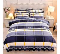 Générique 1~2 Personne Lits Housses De Couettes Housse De Couette en Peluche Douce Housse De Courtepointe DéCorative, LéGèRe Respirable, Fermeture éClair, pour Automne Hiver(180x220cm,B)