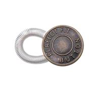 Générique 1/20PCS Rallonge de Bouton en Métal for Pantalons Jeans Couture Gratuite Rallonges de Taille Réglables Rétractables Extenseur de Ceinture à Bouton(I Style,15PCS)