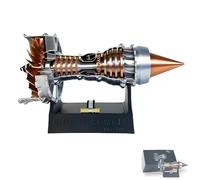 Générique 1/25 Simulation Aircraft Turbojet Engine Rotatable Model - TR900 Turbofan Engine with Light, Adjustable Speed Jet Engine Fan11in/28cm with Light for Mechanical Lovers (#1)