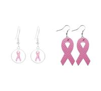 Générique 1/2PC Cancer du Sein ruban Rose B-oucles D'Oreilles Octobre Pour La Sensibilisation Cancer Du Sein Accessoires B-oucles D'Oreilles Bijoux Du Cancers Du Seins Pour Femmes (2PCS-14, One Size)