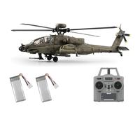 Générique 1/48 Hélicoptères télécommandés, C170 2,4G 6CH Hélicoptère sans Rotor de tête, Hélicoptère Militaire RC avec positionnement par Flux Optique, Vol inversé à Une Touche,2 Battery