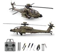 Générique 1/48 RC Era C170 Hélicoptère RC 2,4G 6CH sans Flybar Hélicoptère Militaire RC avec Positionnement par Flux Optique, Vol Inversé en Une Touche, Moteur sans Balais,Vert,1 Battery