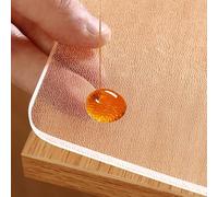 Générique 1.5mm Nappe Film De Table Transparent, Imperméable Protection Table Transparent, Film De Protection en PVC Lavable, Protège Les Rayures(Givré,150cmx150cm)