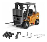 Générique 1/64 Scale Alloy RC Forklift Truck, 2.4G Mini Construction Truck with Remote Controller, Cargo Hook, Forks and Pallet, Two-Speed Gears, 10KM/H for Adults Kids Boys and Girls (#A)
