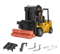 Générique 1/64 Scale Alloy RC Forklift Truck, 2.4G Mini Construction Truck with Remote Controller, Cargo Hook, Forks and Pallet, Two-Speed Gears, 10KM/H for Adults Kids Boys and Girls (#B)