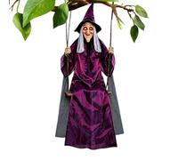 Générique 1.8m Life Size Swinging Witch Outdoor Haunted House Prop