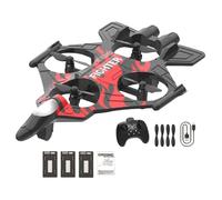 Générique 1 Avion Radiocommandé à Aile Fixe Avion Télécommandé Jet Mousse EVA Légère Lumière LED Adapté pour Enfants Collectionneurs Exposition, Rouge avec 3 Piles