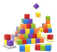 Générique 1. Blocs de Construction en Bois avec des conceptions de Forme de bébé, Couleur apprenant des Jouets pour Enfants, empilant des Cubes colorés, Disponibles dans 30/50/100pcs