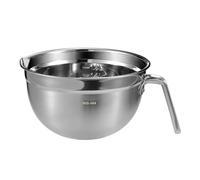 Générique 1 bol mélangeur avec poignée for ramens, fouet, œufs ou farine, en acier inoxydable 304, vaisselle de cuisine, salade(Long handle 1.8L)