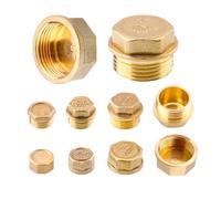 Générique 1 bouchon fileté femelle en laiton à tête hexagonale G1" 1/4" 1/8" 3/8" 1/2" 3/4" G2" - Adaptateur de raccord de plomberie(1l4 Male Thread)