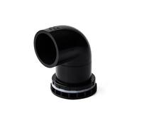 Générique 1 connecteur d'aquarium en PVC Noir de 20 à 50 mm. | Adaptateur de coude de drainage for raccords de vidange d'aquarium(QP-E,ID 20mm)