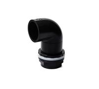 Générique 1 connecteur d'aquarium en PVC Noir de 20 à 50 mm. | Adaptateur de coude de drainage for raccords de vidange d'aquarium(PS-E,ID 50mm)