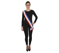 Générique 1 Echarpe du maire tricolore blanc, bleu et rouge REF/4058 France, Taille unique, (4058-echarpe)