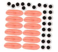 Générique 1 Ensemble Accessoires Peluche Visages Sausage Bouche Grands Yeux et Nez pour Fabrication de Poupées Projets DIY et Décorations de Fête