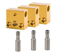 Générique 1 Ensemble Bloc Chauffant Aluminium et Gorge Inox pour Hotend Imprimante Accessoire Compatible Ender- S et Modèles S Maintien Stable de Température