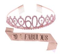 Générique 1 Ensemble Couronnes et Ceintures de Fête Anniversaire Décoratives Sash Étiquette