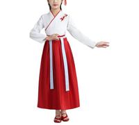Générique 1 ensemble de costumes Tang pour filles et enfants, robes Hanfu de style chinois, robe de costume traditionnel, vêtements de cosplay classiques anciens à manches longues pour enfants