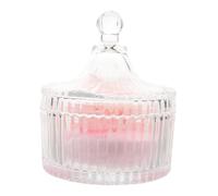 Générique 1 Ensemble Puff Douce Boîte Verre et Design Floral Applicateur de Libérée pour Stockage Antipoussière