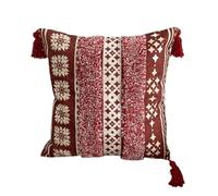 Générique 1 Housse De Coussin Imprimée Touffetée À Pompons De 45 Cm.