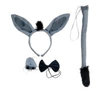 Générique 1 Jeu bandeau d'âne noeud animalier costume d'escargot oreilles de vache masque d'animaux cerf Costume d'âne Queue d'âne queue décorative d'âne décor de nez d'âne en tissu