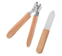 Générique 1 Jeu Coupe-ongles à ouverture Poignée trousses stylo trousse à ongles doigt ciseaux à ongles limes à ongles coupe-ongles d'orteils kit de soin des ongles pédicure en bois