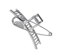 Générique 1 Jeu épingle à cheveux hairpin hair clip colliers de serrage metallique pince à cheveux banane agrafe griffe de cheveux créative pince à cheveux griffe Alliage de zinc Silver