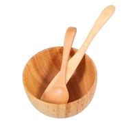 Générique 1 Jeu outils de masque outil de mélange de maquillage bol de mélange de maquillage bol à mélanger les lèvres en bois de masque portable de e maison Khaki