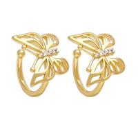 Générique 1 paire Boucles Oreilles à Clip Forme de Élégantes et Boucles Oreilles Non Percées pour Femmes avec Zircons Légères et Durables Parfaites pour Toutes Occasions