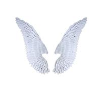 Générique 1 Paire D'ailes En Fer Forgé, Décoration Murale Suspendue, Sculpture D'ailes 3D Créative, For Chambre Ou Salon(White,100x40x8cm)