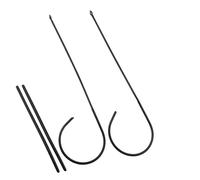 Générique 1 paire de branches de lunettes en métal avec embouts en silicone - Tiges de rechange for lunettes de soleil(Black)