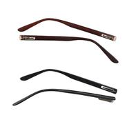 Générique 1 paire de branches de lunettes noires en polycarbonate avec charnières - Accessoires de réparation de lunettes en métal(SPC001 Black)