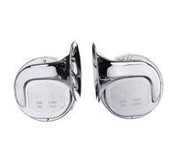 Générique 1 Paire de klaxon de Moto 118DB, sirène de klaxon d'air d'escargot électrique à Double tonalité chromée pour Voiture Moto Scooter Camion 12V