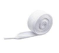Générique 1 paire de lacets plats de 2 cm de large for baskets, lacets de chaussures tendance en polyester, 100 cm, 120 cm, 140 cm, 160 cm, accessoires for chaussures(White,100cm)