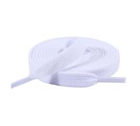 Générique 1 paire de lacets plats for baskets, lacets de sport en toile for femmes et hommes, unis en coton double(White,80cm)