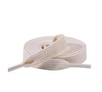 Générique 1 paire de lacets plats for baskets, lacets de sport en toile for femmes et hommes, unis en coton double(Beige,100cm)