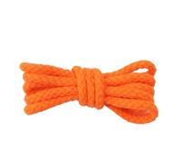 Générique 1 paire de lacets ronds en coton et lin de 8 mm for baskets, lacets en corde de chanvre à motif fleur de cajou, 100 cm, 120 cm, 140 cm, 160 cm, 180 cm(Orange,160cm)