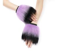 Générique 1 paire de poignets en peluche coupe-vent, chauffe-bras d ' hiver pour, gants de poignet épais, manchettes élastiques pour, mode fausse fourrure moelleuse colorée cosplay fausse fourrure
