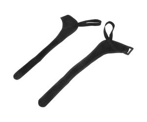 Générique 1 Paire Lien de Fixation de Poteau pour Ski et Marche, Sangle réglable en Polyester, Noir, Double Protection, pour Sports de Plein air