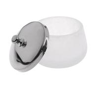 Générique 1 Pc Tasse à enlever les ongles liquide couvercle bol de trempage des ongles pot désactivé dissolvant coupe en cristal coupe en verre nail art fournitures de nail art givré blanche