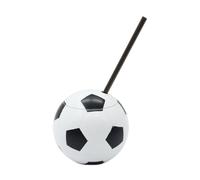Générique 1 pièce Tasse à eau réaliste en plastique sur le thème du basket-ball, avec paille et couvercle, 450/600ml; gobelet en forme de ballon de football; gobelet à paille en forme de ballon