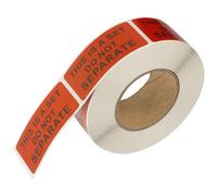 Générique 1 Rouleau D'étiquettes D'expédition Autocollantes Rouges en Papier Enduit, Couleur Vive et Fiable, pour Emballage et Usine, Avertissement Ne Pas Séparer