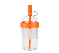 Générique 1 tasse à café en plastique, gobelet pour boissons froides, double tasse avec couvercle et paille, pour femmes, hommes, voyageurs, étudiants, à la maison, au bureau ou en déplacement
